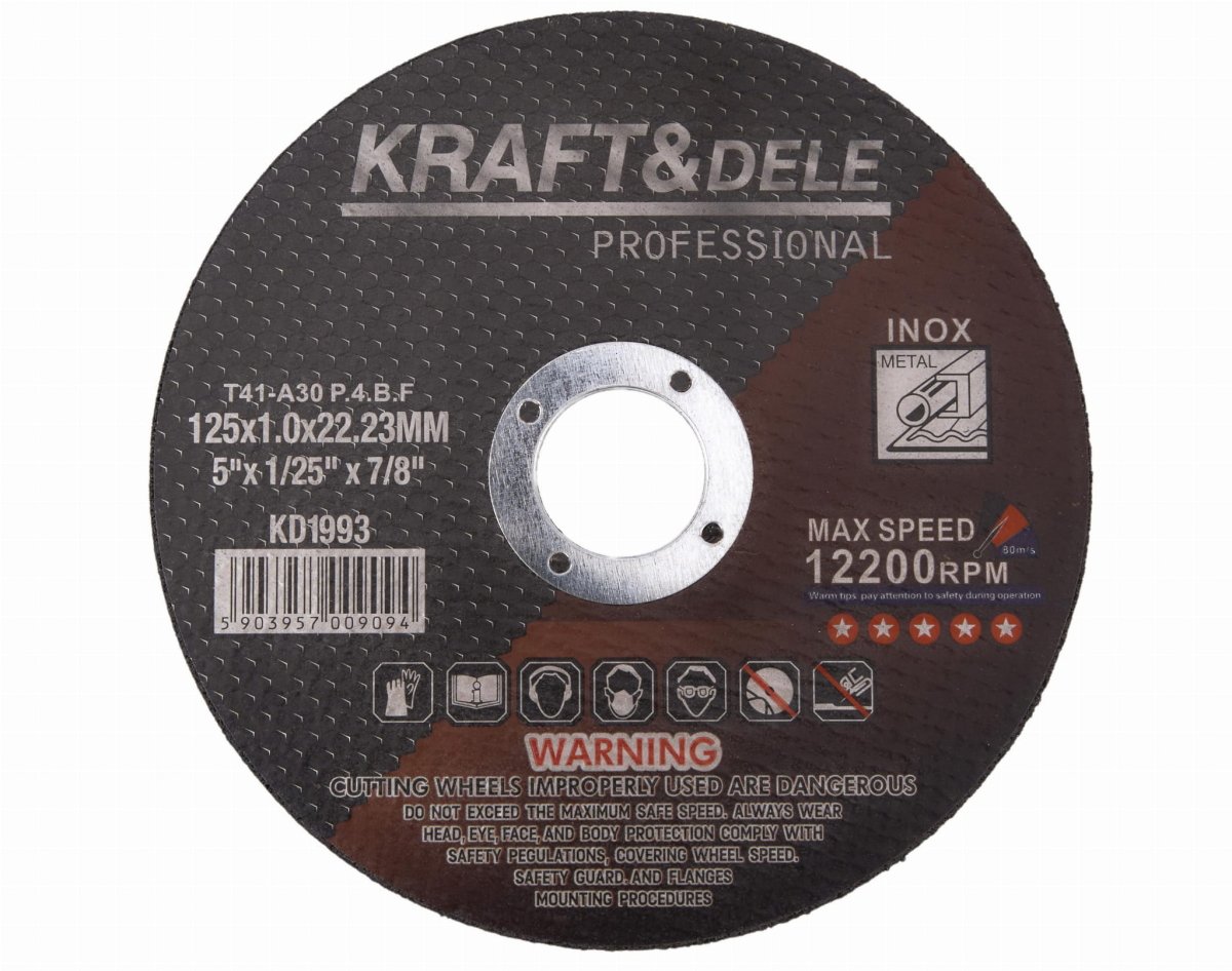 Metalli lõikeketas KD1993 – 125×1,0×22,23 mm (pakis 25 tk) - Ostuklikk